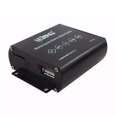 Caixa Som Mp3 Alarme Ant Furto Moto Usb Bluetooth Fm Cartão