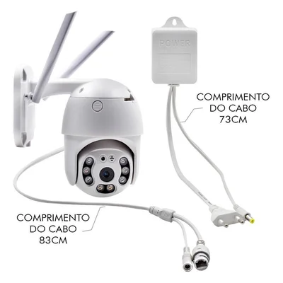 Câmera Ip Wifi Rotativa Externa Dome Prova De Água Hd