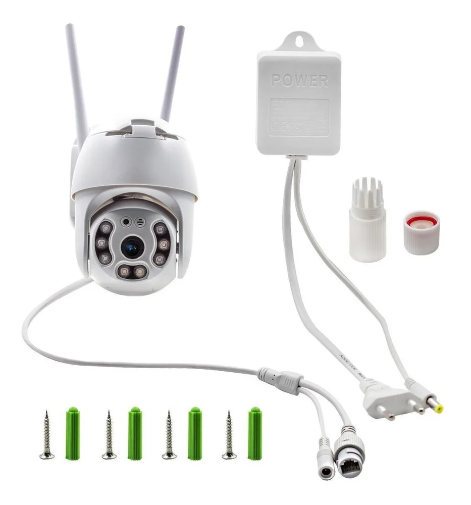 Imagem 2 de 5 do produto Câmera Ip Wifi Rotativa Externa Dome Prova De Água Hd