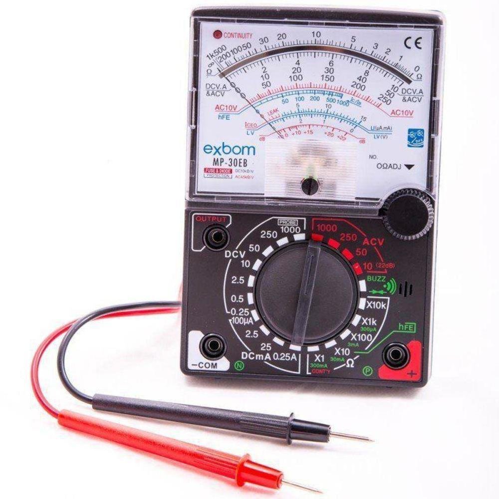 Imagem 2 de 2 do produto Multímetro Analógico Profissional Portátil Mp30eb Mp30eb
