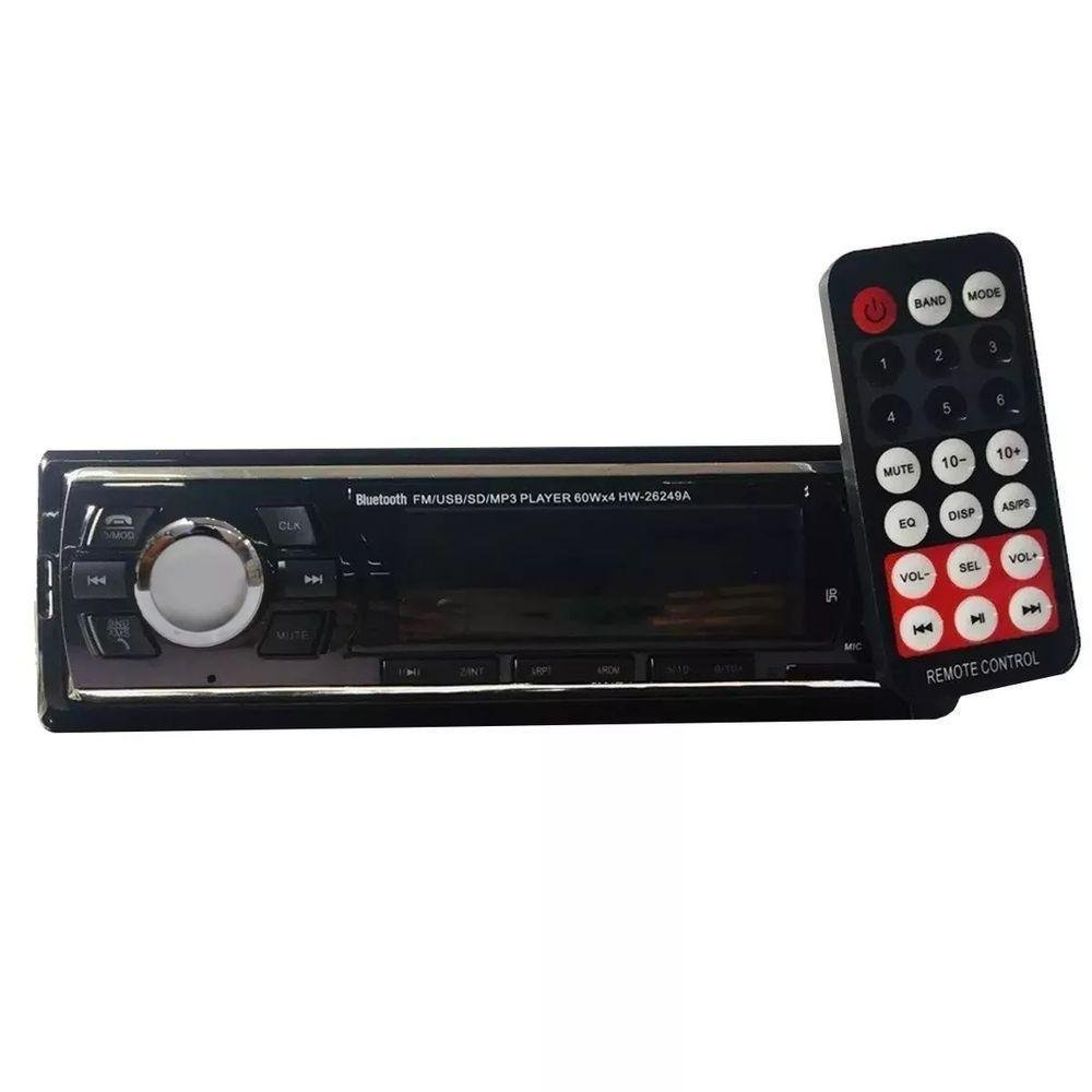 Imagem 4 de 4 do produto Som Automotivo Mp3 Com Bluetooth Radio Carro Visor Hw-26249a