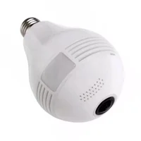Kit 1 Camera Ip Lampada Vr 360 Panoramica Espia Wifi 1x8GB