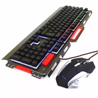 Kit Gamer Teclado E Mouse Usb Exbom Bk-g3000 LED Metal