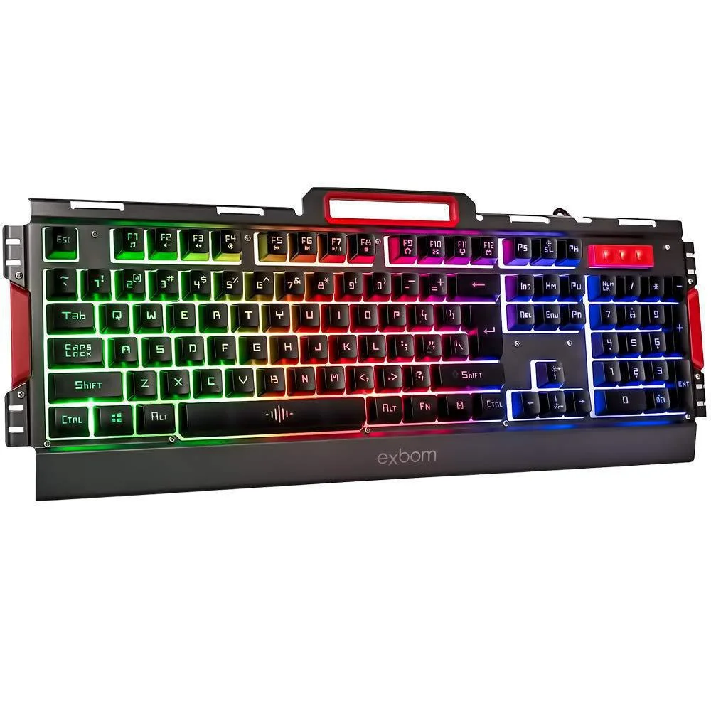 Imagem 3 de 3 do produto Kit Gamer Teclado E Mouse Usb Exbom Bk-g3000 LED Metal