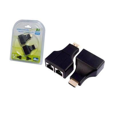 Kit Extensor HDMI 3d 30 Metros Via Cabo De Rede