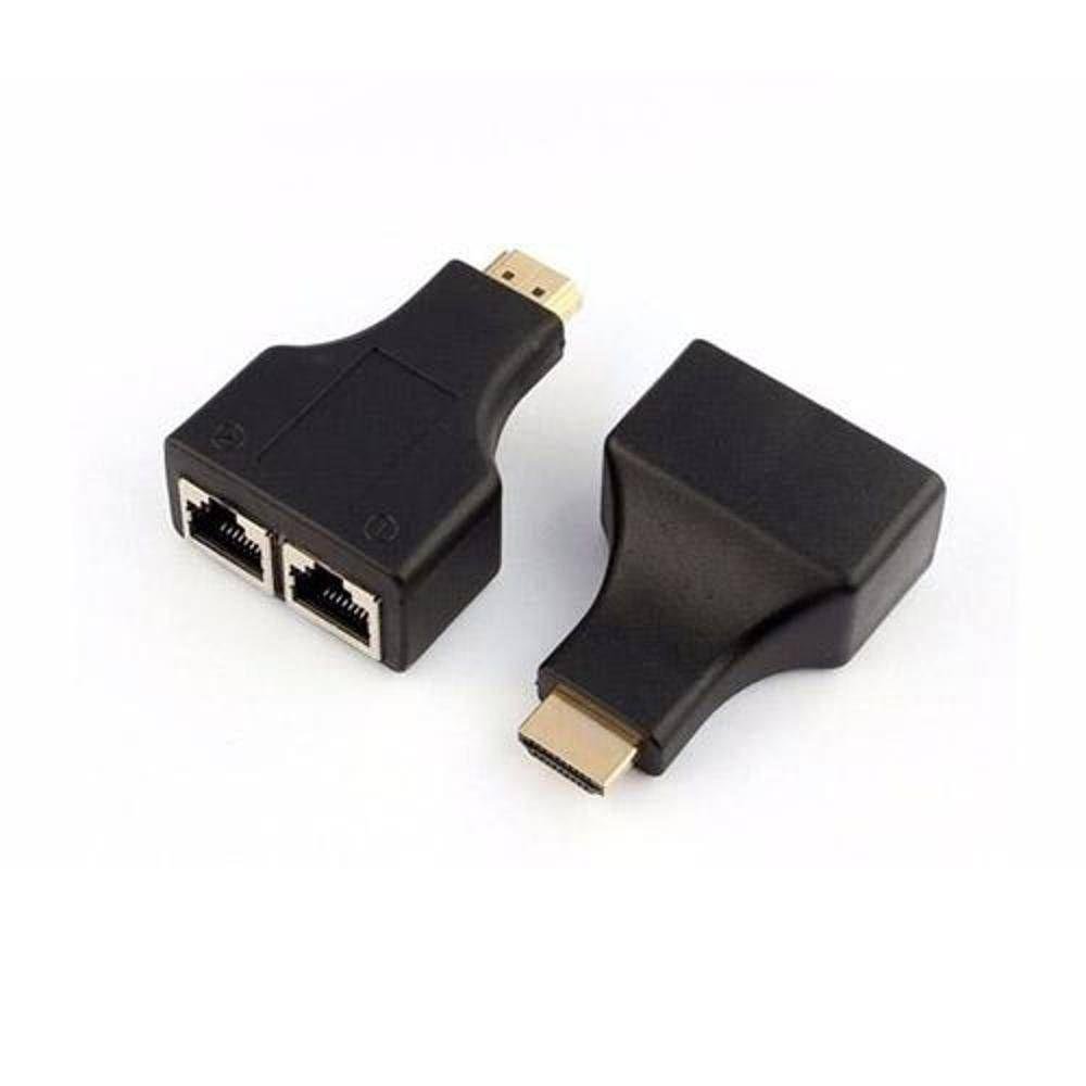 Imagem 3 de 3 do produto Kit Extensor HDMI 3d 30 Metros Via Cabo De Rede