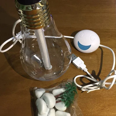Difusor Umidificador De Ar Ambiente Lâmpada Led Usb 400 Ml