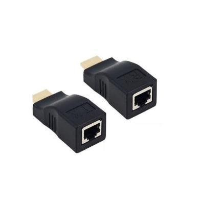 Extensor HDMI 30 Metros Via 1 Cabo De Rede Rj45 Cat5e/6