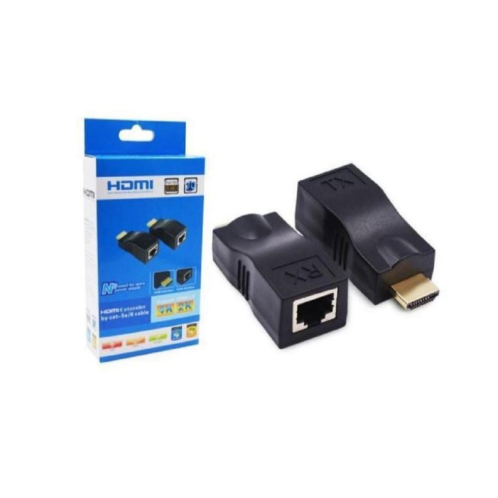 Imagem 3 de 3 do produto Extensor HDMI 30 Metros Via 1 Cabo De Rede Rj45 Cat5e/6