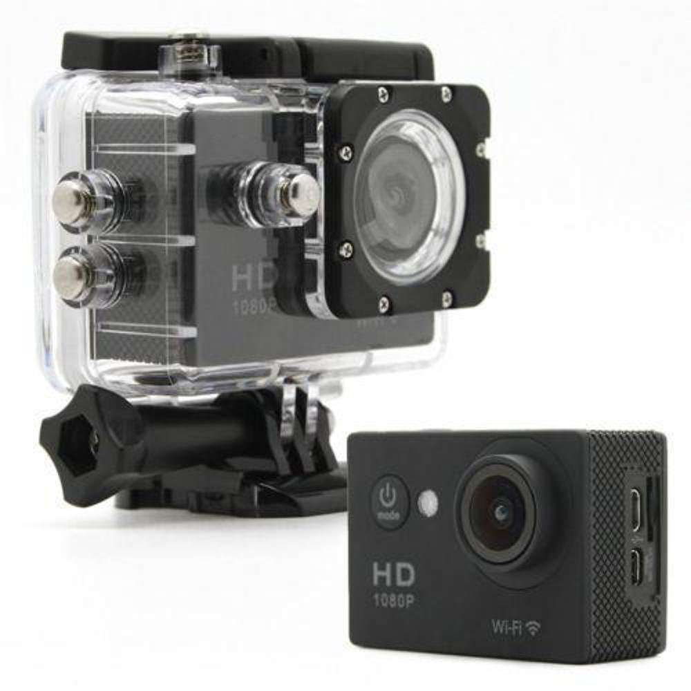 Camera Prova Dagua Ação Cam Sport Full Hd 1080p Wi-fi