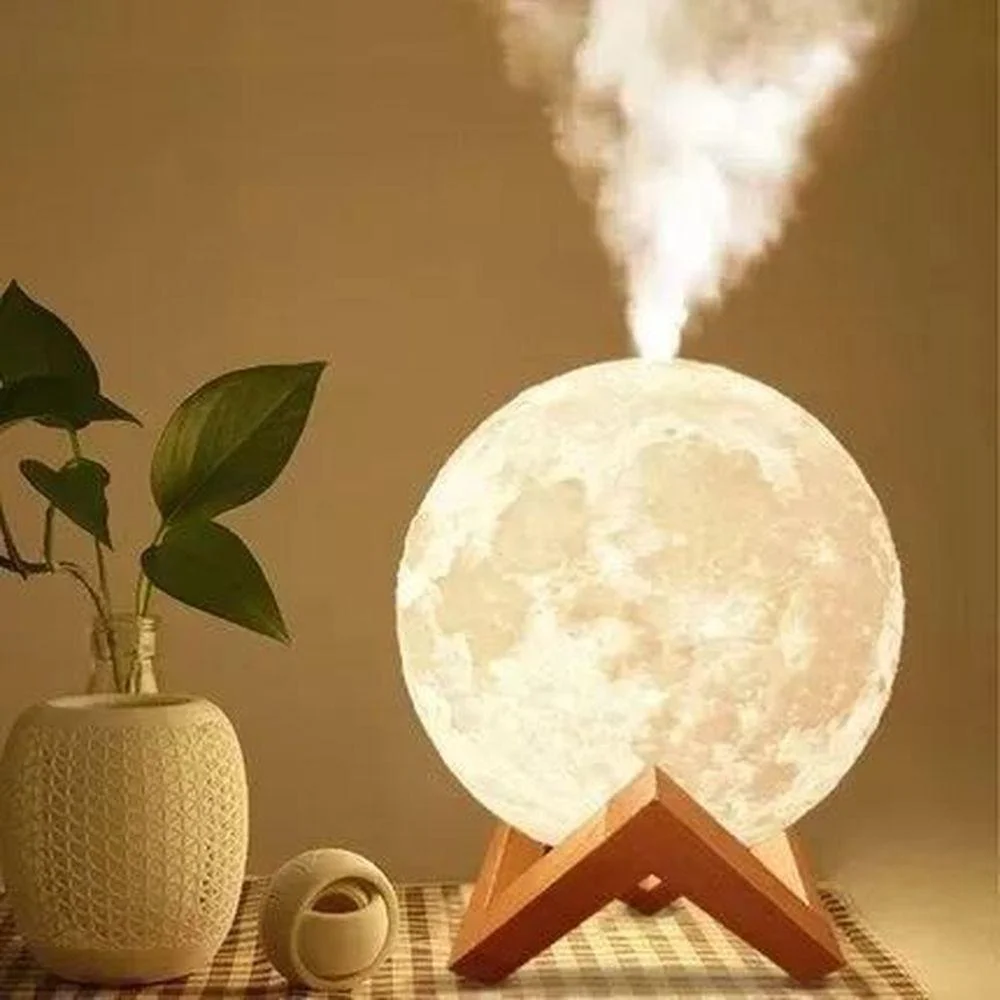 Imagem 2 de 2 do produto Umidificador Lâmpada Lua Difusor De Aroma Ar Ultrassônico