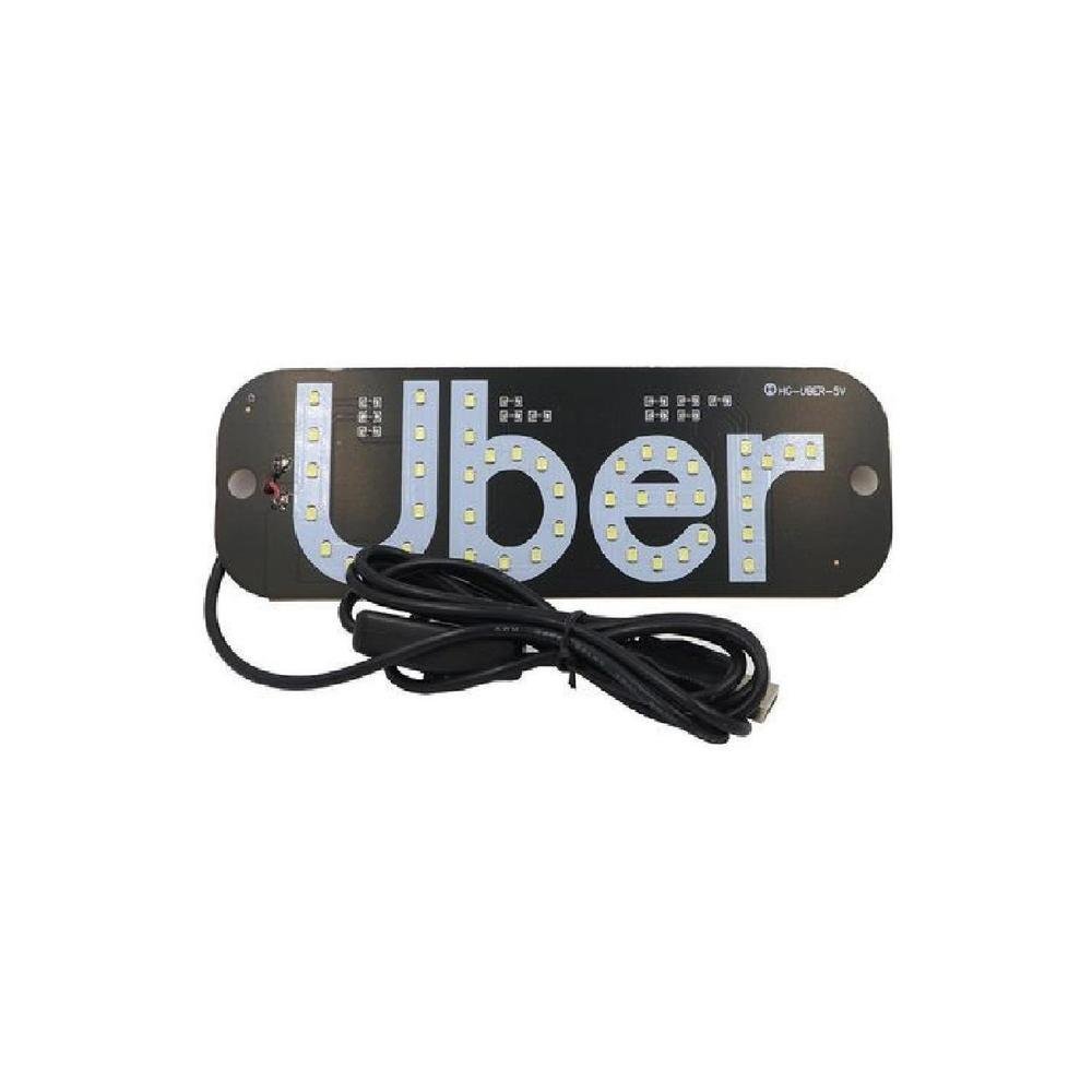 Imagem 2 de 2 do produto Letreiro Luminoso Placa Led Uber - 12v