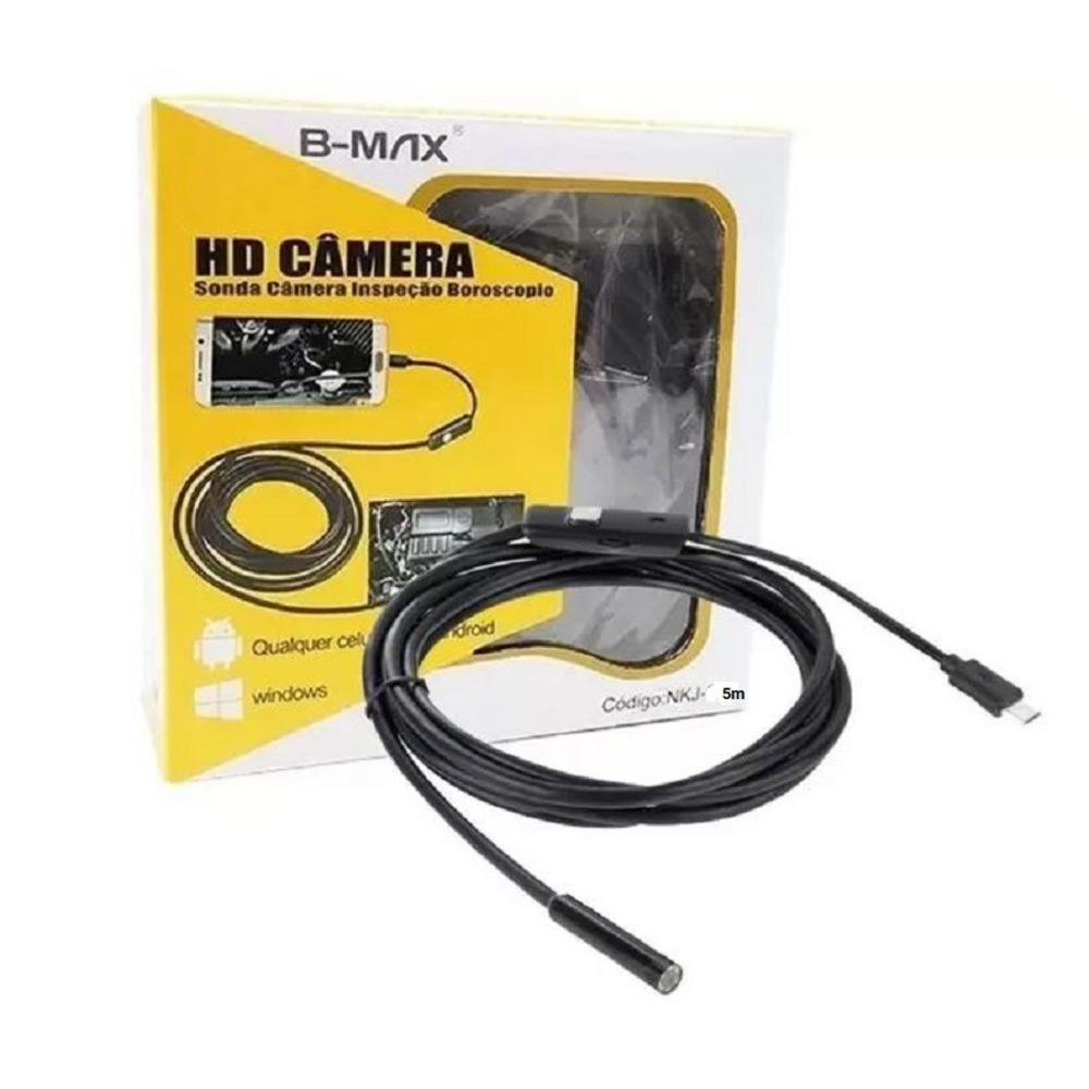 Imagem 2 de 3 do produto Câmera Inspeção Sonda Endoscópica 6 LED Android/pc Usb 5m