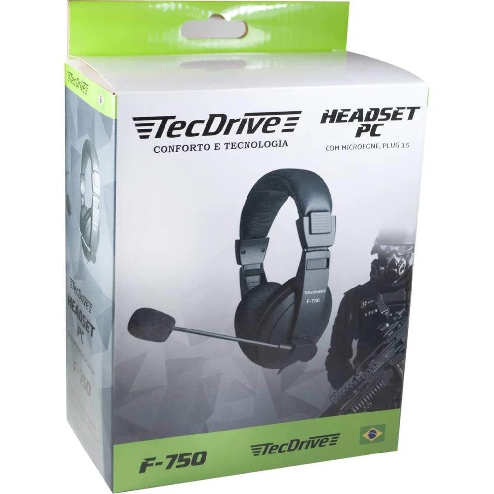Imagem 3 de 4 do produto Headset Para Pc E Pc Gamer Tecdrive F-750