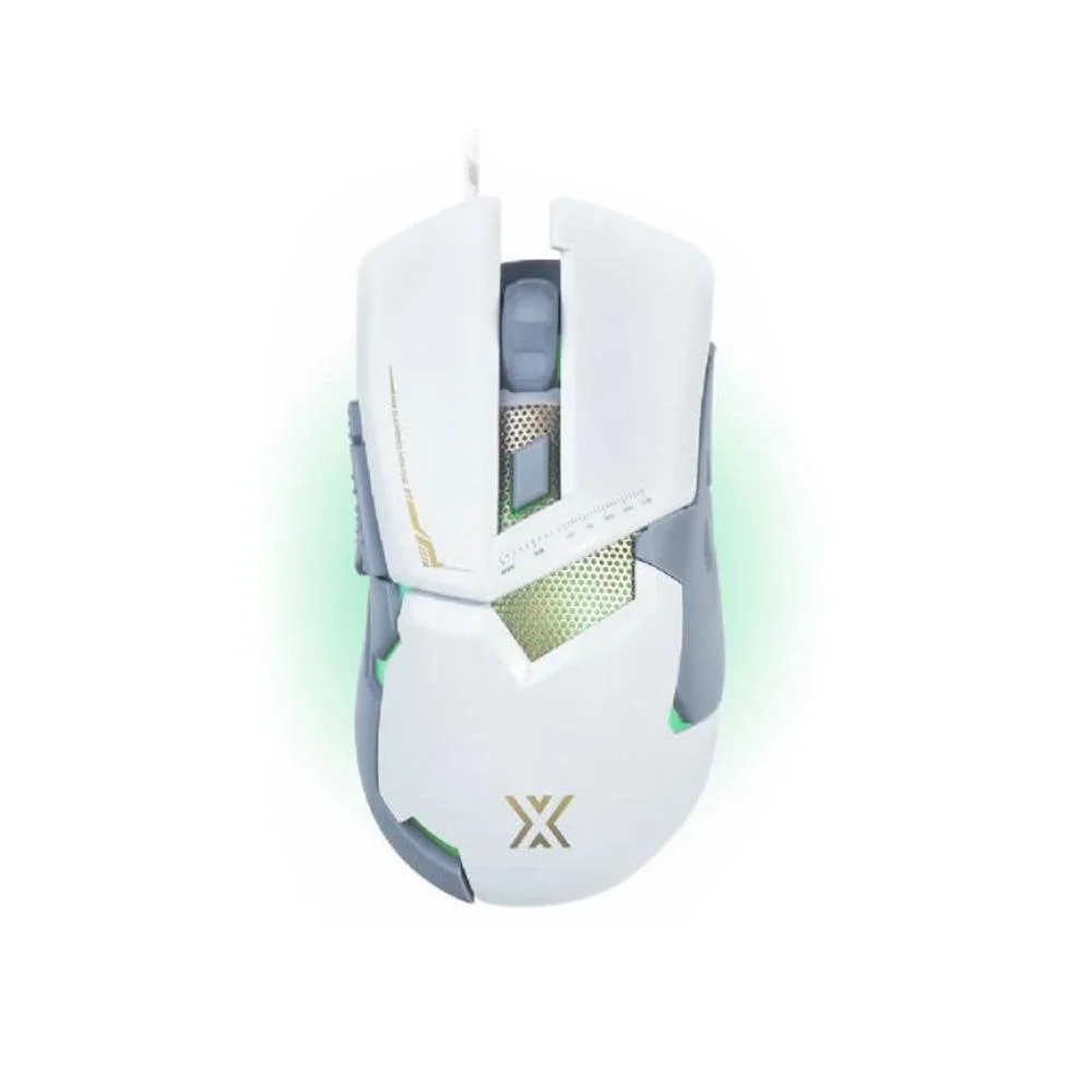 Mouse Gamer 7d X Soldado Branco LED RGB Cabo Nylon Gm-720 Mouse Gamer 7d X Soldado Branco LED RGB Cabo Nylon Gm-720
