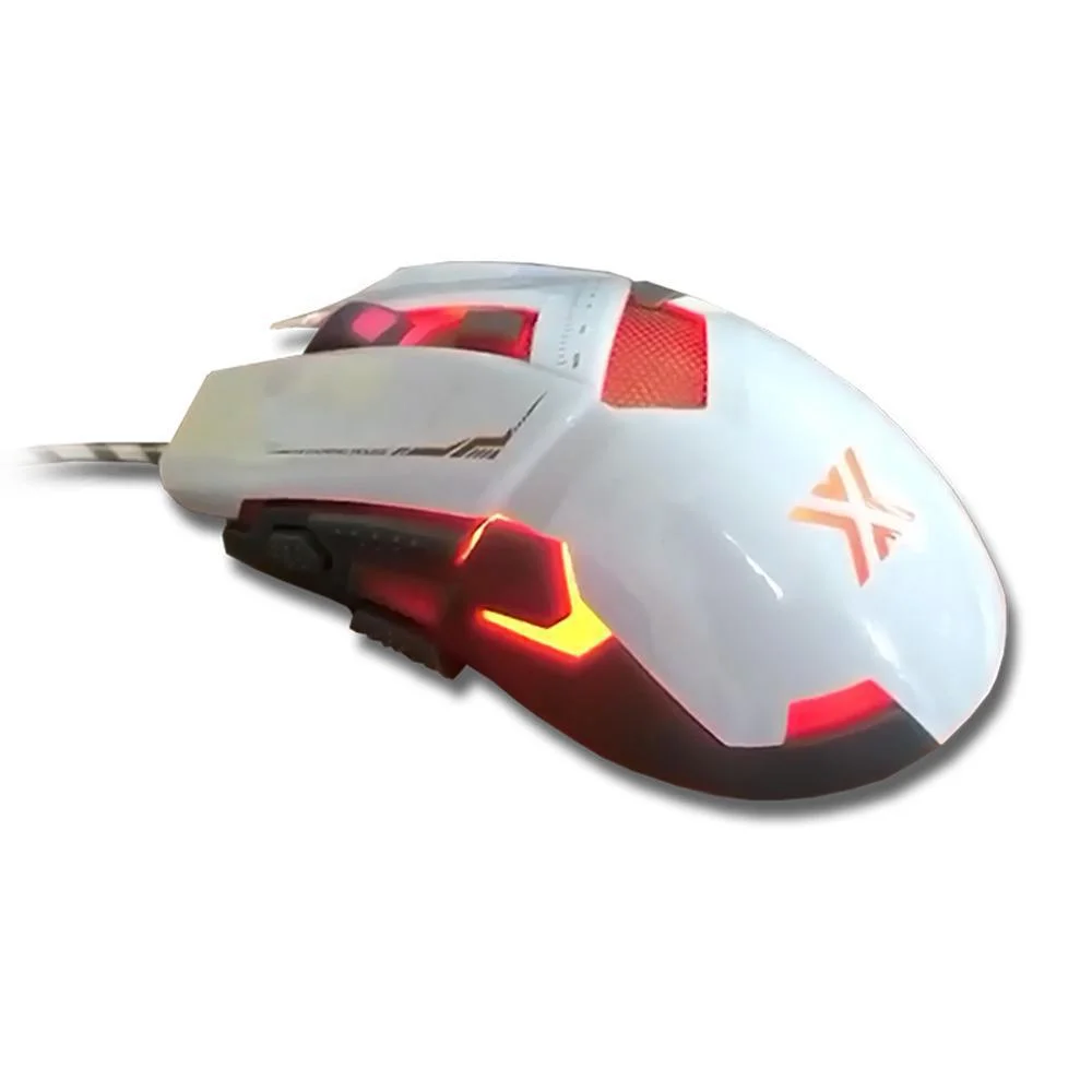 Mouse Gamer 7d X Soldado Branco LED RGB Cabo Nylon Gm-720 Mouse Gamer 7d X Soldado Branco LED RGB Cabo Nylon Gm-720