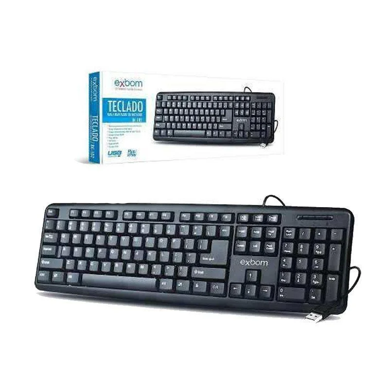 Imagem 2 de 2 do produto Teclado Exbom Bk-102 Usb Standard Abnt Ii Padrão Brasileiro