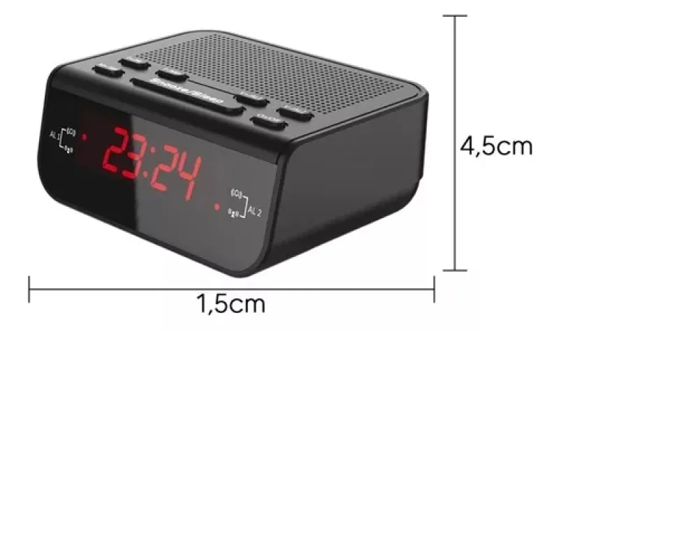Imagem 2 de 5 do produto Rádio Relógio Digital De Mesa Lelong Le-671 Despertador