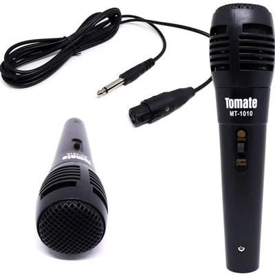 Microfone Profissional Com Fio 3m Mt-1010 Tomate