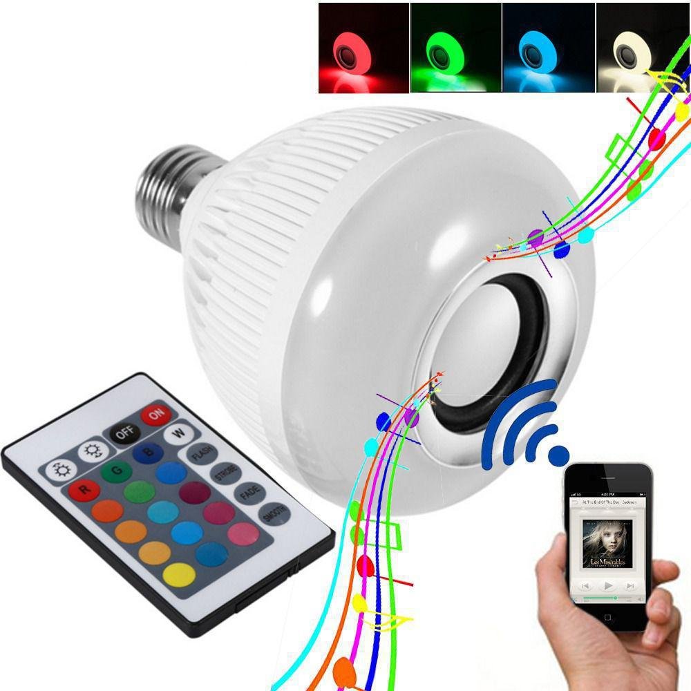 Lampada Caixa De Som LED  9w LED RGB Controle