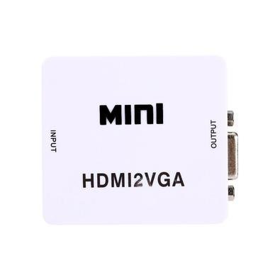 Mini Conversor Adaptador HDMI Para Vga E Áudio