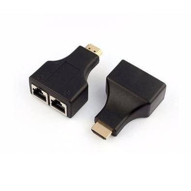 Extensor HDMI 3d 30 Metros Via Cabo De Rede Utp Rj45 Cat5e/6