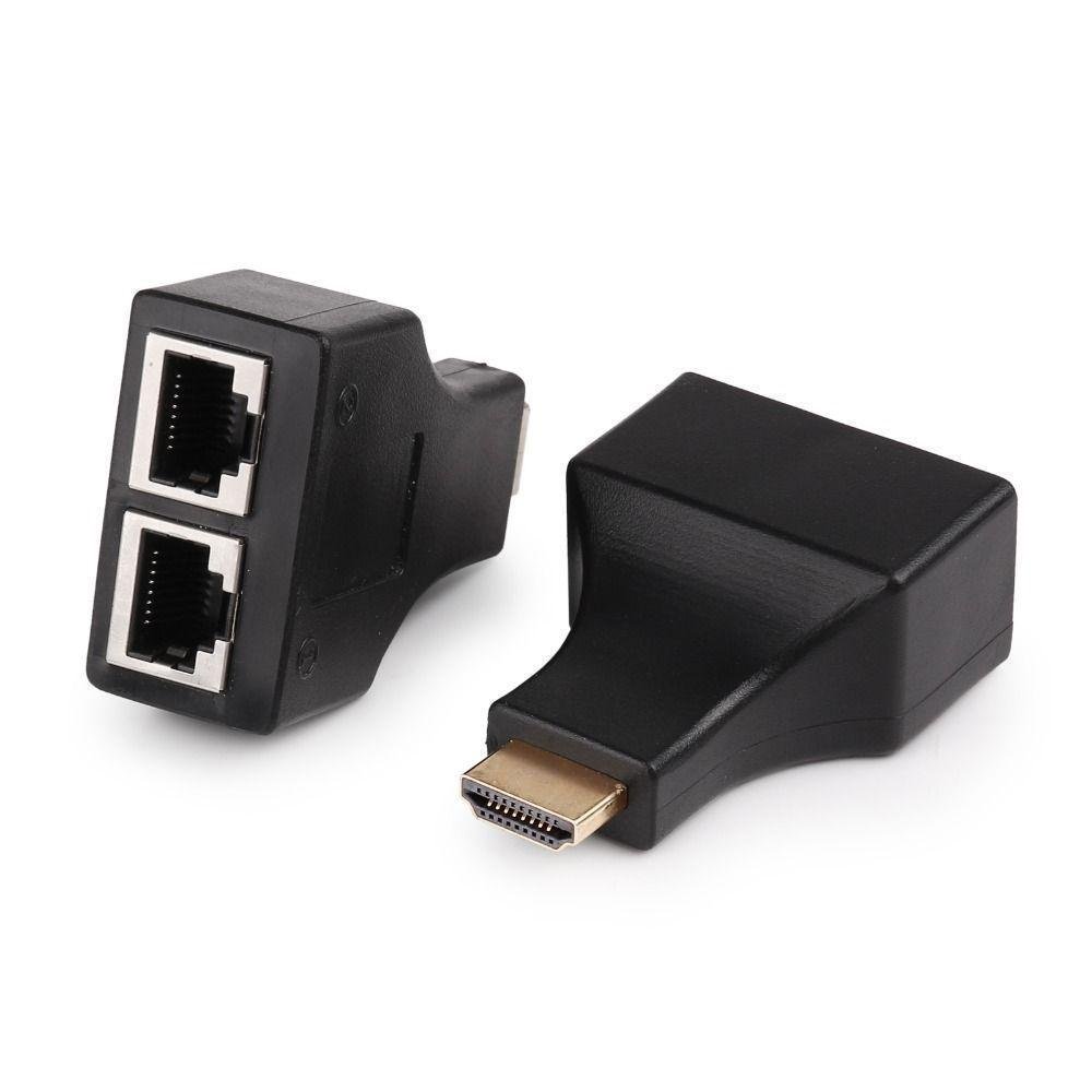 Imagem 3 de 3 do produto Extensor HDMI 3d 30 Metros Via Cabo De Rede Utp Rj45 Cat5e/6