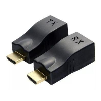 Extensor HDMI 30metros Via 1 Cabo De Rede Rj45 Cat5e/6