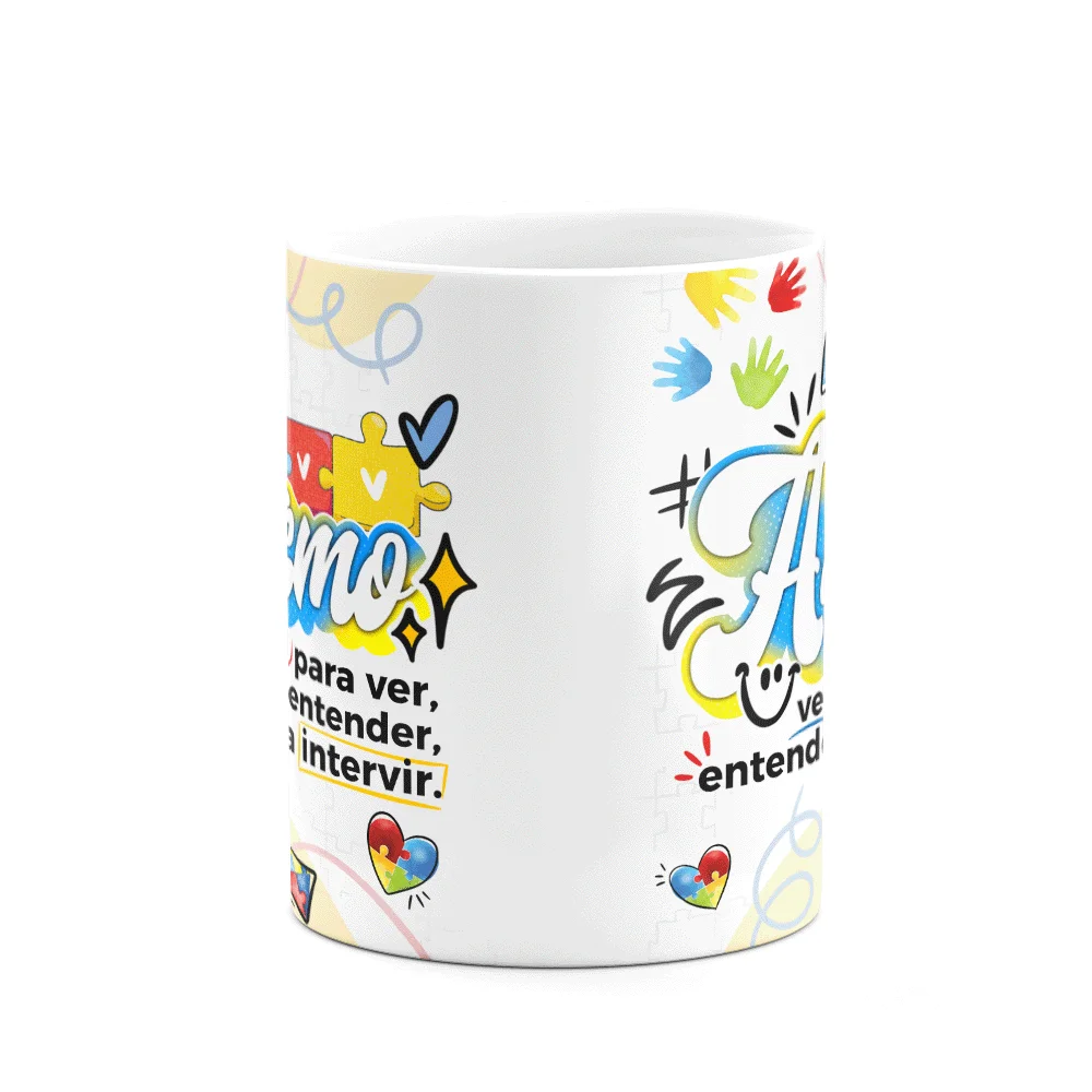 Imagem 2 de 3 do produto Caneca - Autista -  Olhar Pra Ver, Entender, Intervir