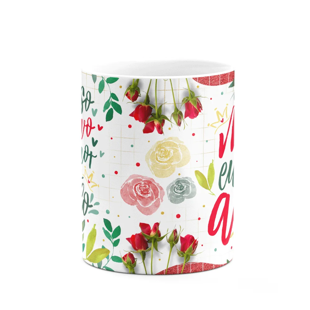 Imagem 2 de 3 do produto Caneca Floral Mães - Uso Exclusivo Da Melhor Mãe Do Mundo M2