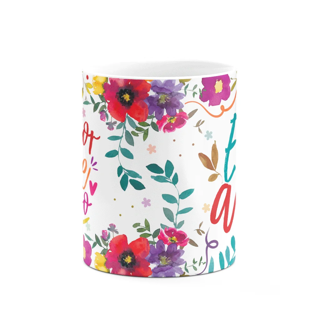 Imagem 2 de 3 do produto Caneca Floral Mães - Vó É Amor De Mãe Em Dobro