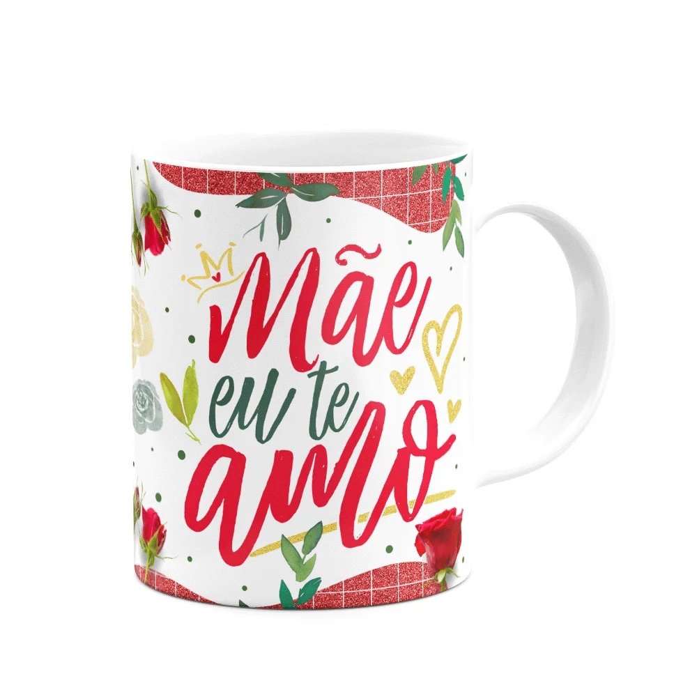 Imagem 3 de 3 do produto Caneca Floral Mães - Mãe, Mamãe, Mainha, Rainha