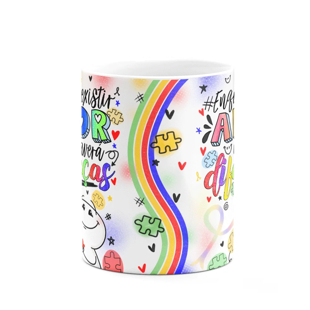 Imagem 2 de 3 do produto Caneca Happy - Autista -  Enquanto Exisitir Amor!