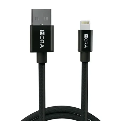 Cabo Carregamento Iphone 1hora Usb C/lightning 2.4a 1m Preto