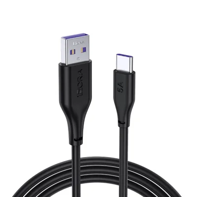 Cabo De Carregamento 1hora Usb 2.0 A/c 5a Macho 1m Preto