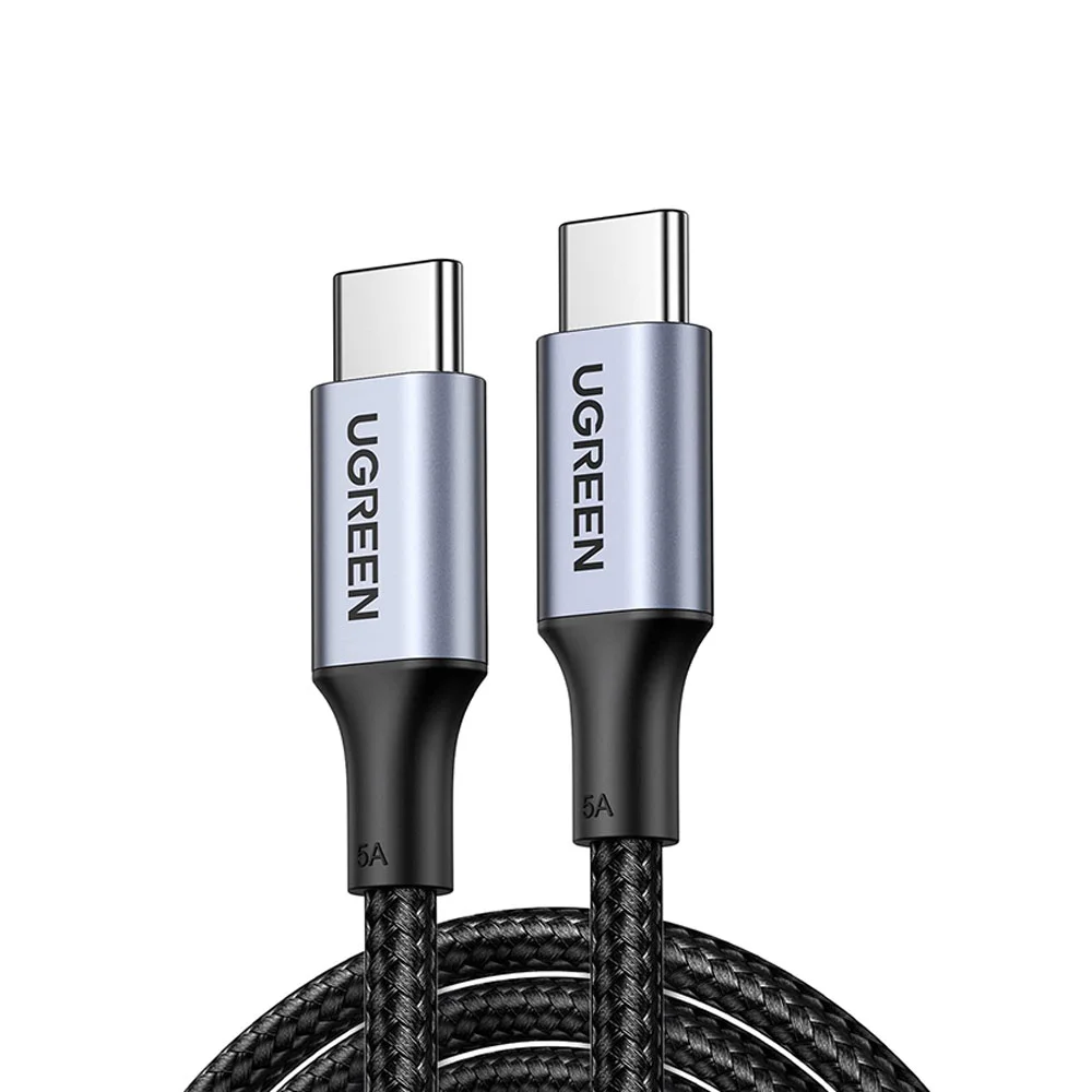 Imagem 2 de 5 do produto Cabo Usb C 2.0 Ugreen Macho/macho 100w 5a 3 Metros Preto