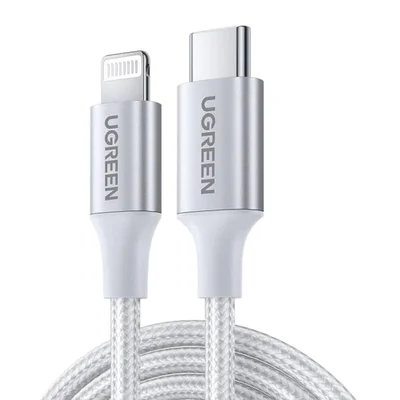 Cabo Usb C Ugreen P/lightning Ios Mfi Macho 1metro Prata