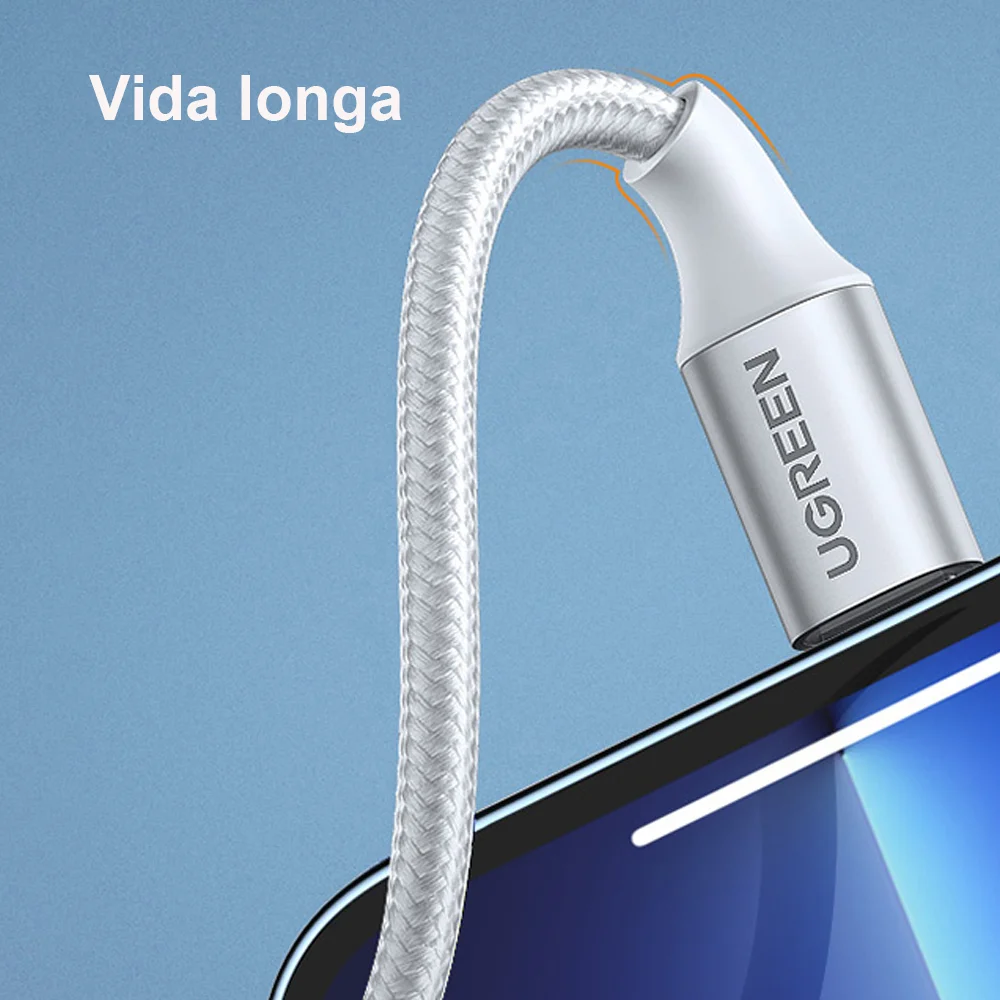 Imagem 5 de 5 do produto Cabo Usb C Ugreen P/lightning Ios Mfi Macho 1metro Prata