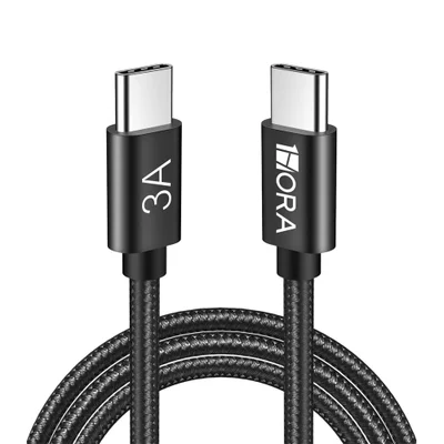 Cabo De Carregamento/dados 1hora Usb C 3a Macho 1m Preto
