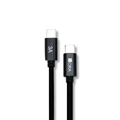 Cabo Carregamento Dados 1hora Usb C 3a Macho 1,5m Preto