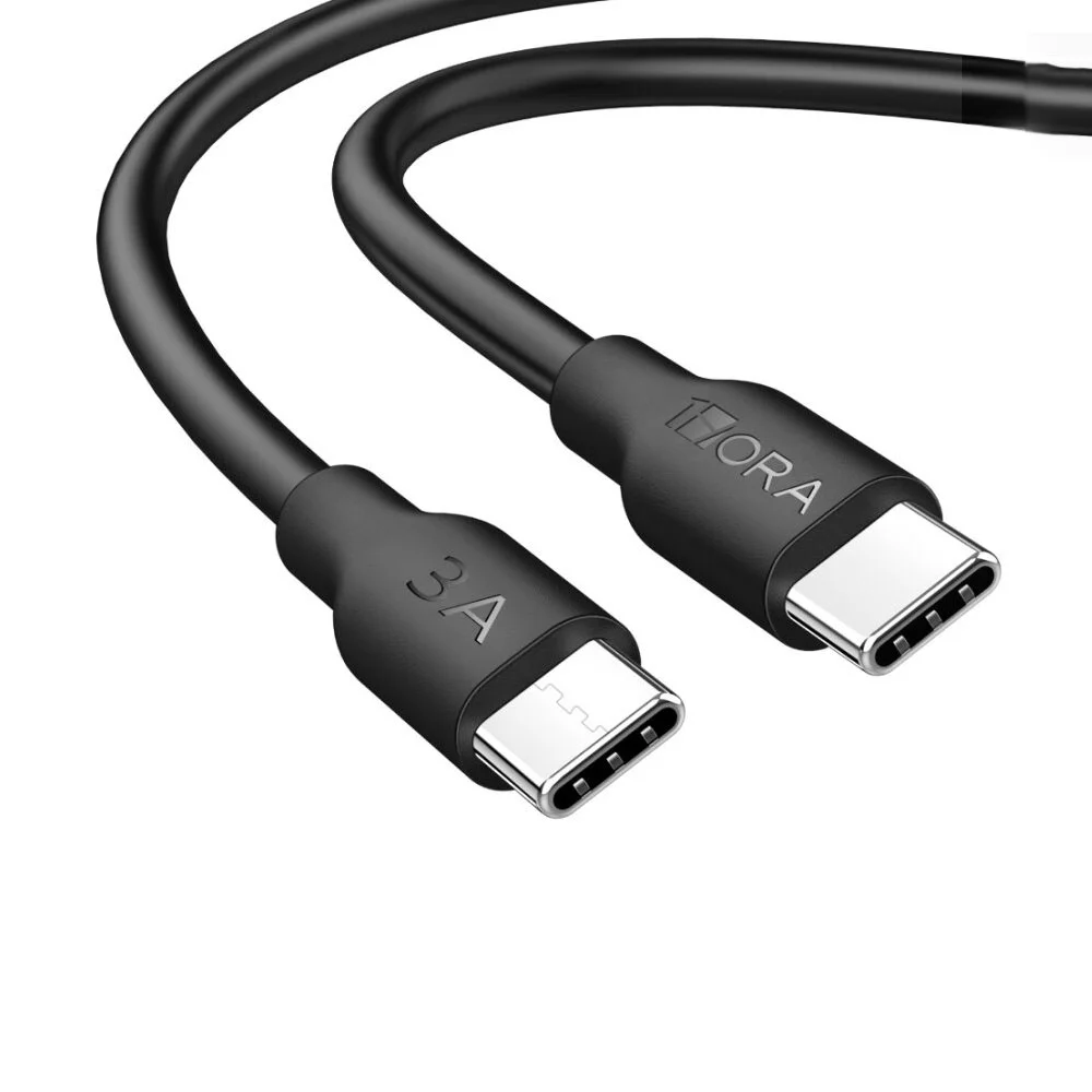 Imagem 2 de 5 do produto Cabo De Carregamento 1hora Usb 2.0 A/c 3a Macho 1m Preto