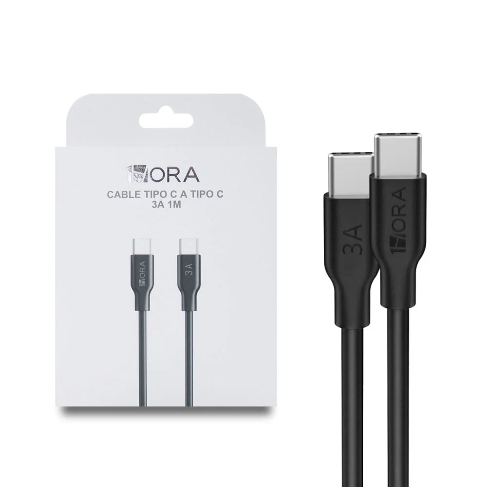 Imagem 5 de 5 do produto Cabo De Carregamento 1hora Usb 2.0 A/c 3a Macho 1m Preto
