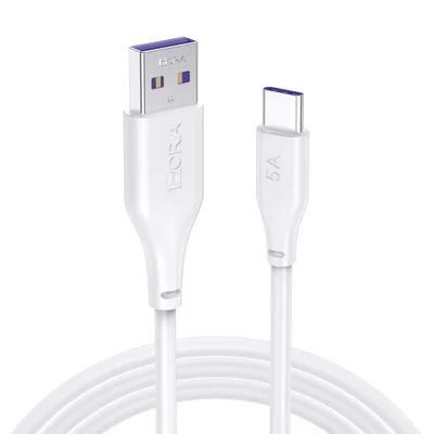 Cabo Carregamento Dados 1hora Usb 2.0 A/c 5a 1m Branco