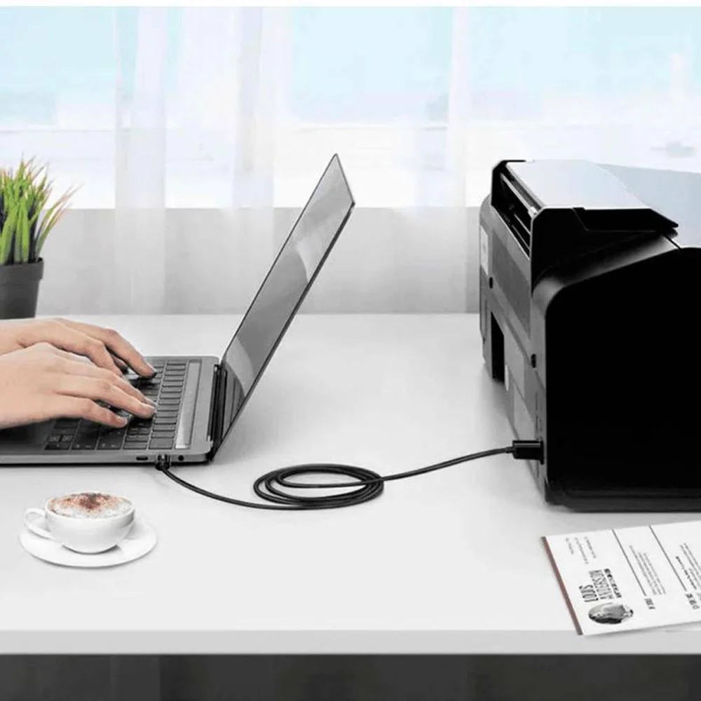 Imagem 5 de 5 do produto Cabo Impressora Ugreen Usb C P/usb B Macho 1 Metro Preto