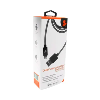 Cabo Para Iphone E Ipad Sync & Charger Black Series 018-0899 5+