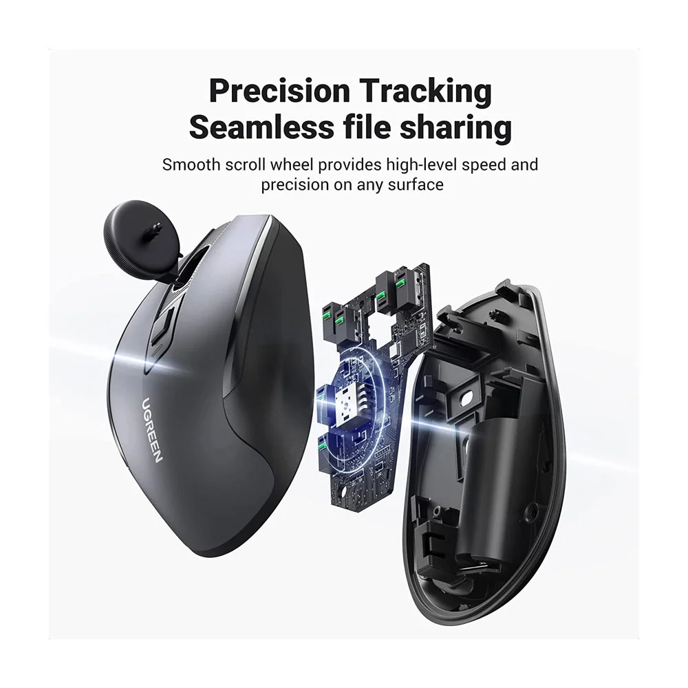 Imagem 4 de 5 do produto Mouse Bluetooth Sem Fio Ugreen Sensor 4000dpi 2,4g Preto