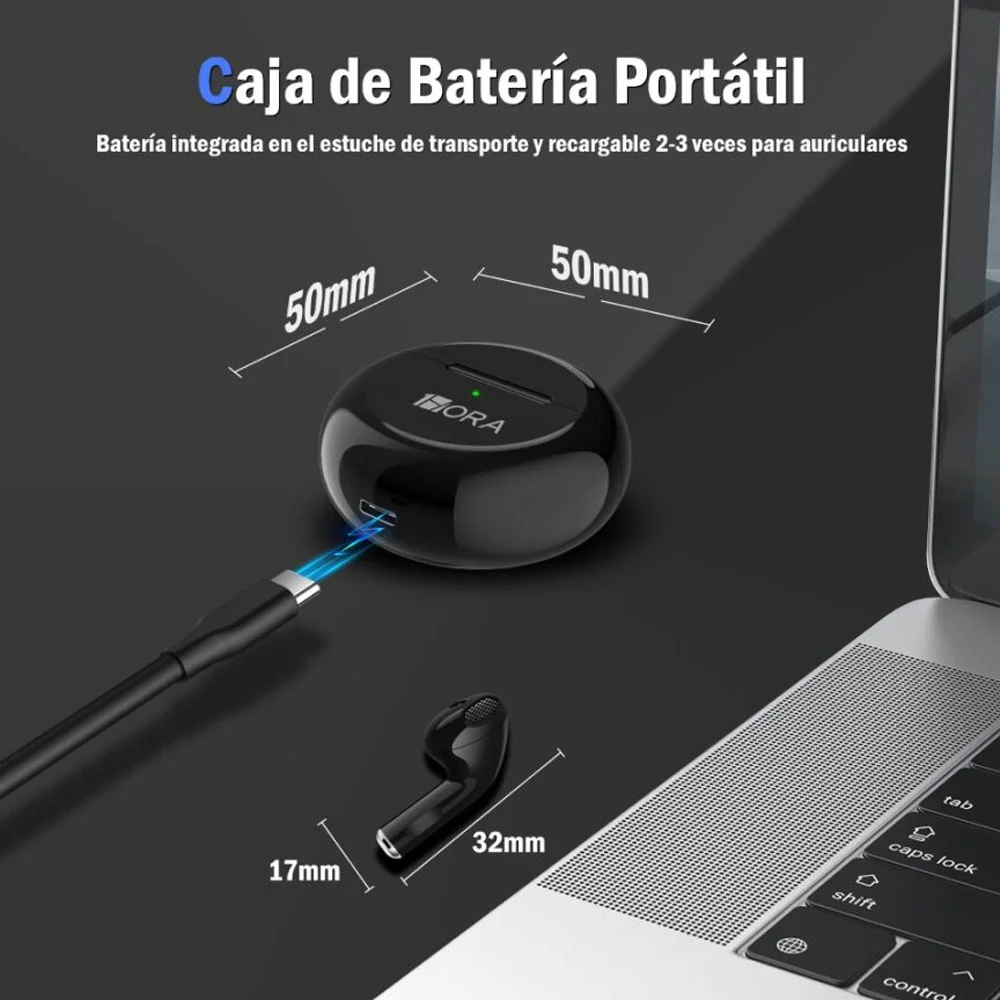 Fone De Ouvido Sem Fio 1hora Aut119n Bluetooth 5.0 Preto 7