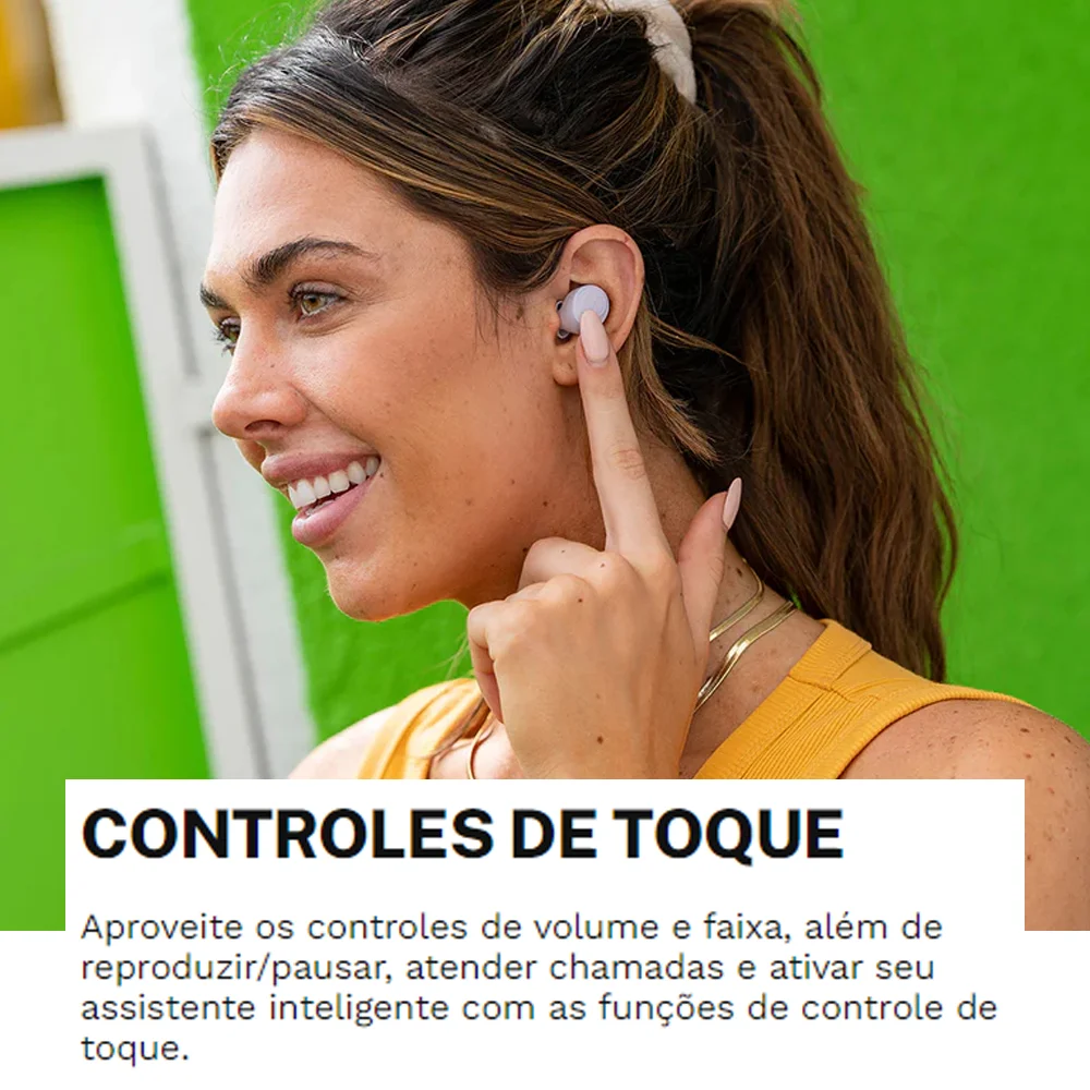 Imagem 3 de 5 do produto Fone De Ouvido Sem Fio 1hora Aut201b Bluetooth 5.3 Branco