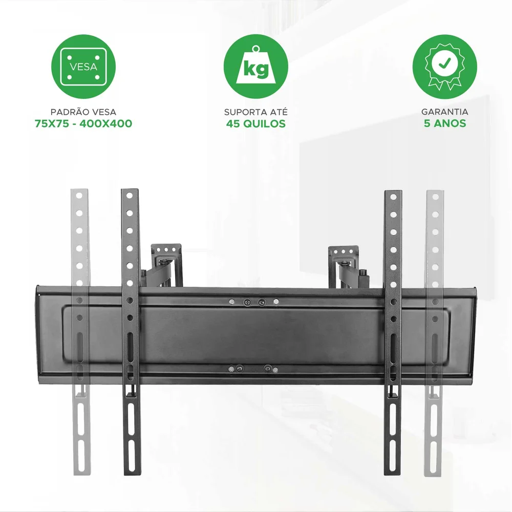 Imagem 4 de 5 do produto Suporte Para Cantos E Colunas Multiarticulado Tv 32 Até 75