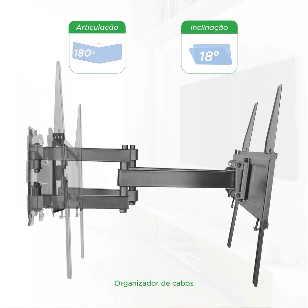 Imagem 5 de 5 do produto Suporte Para Cantos E Colunas Multiarticulado Tv 32 Até 75